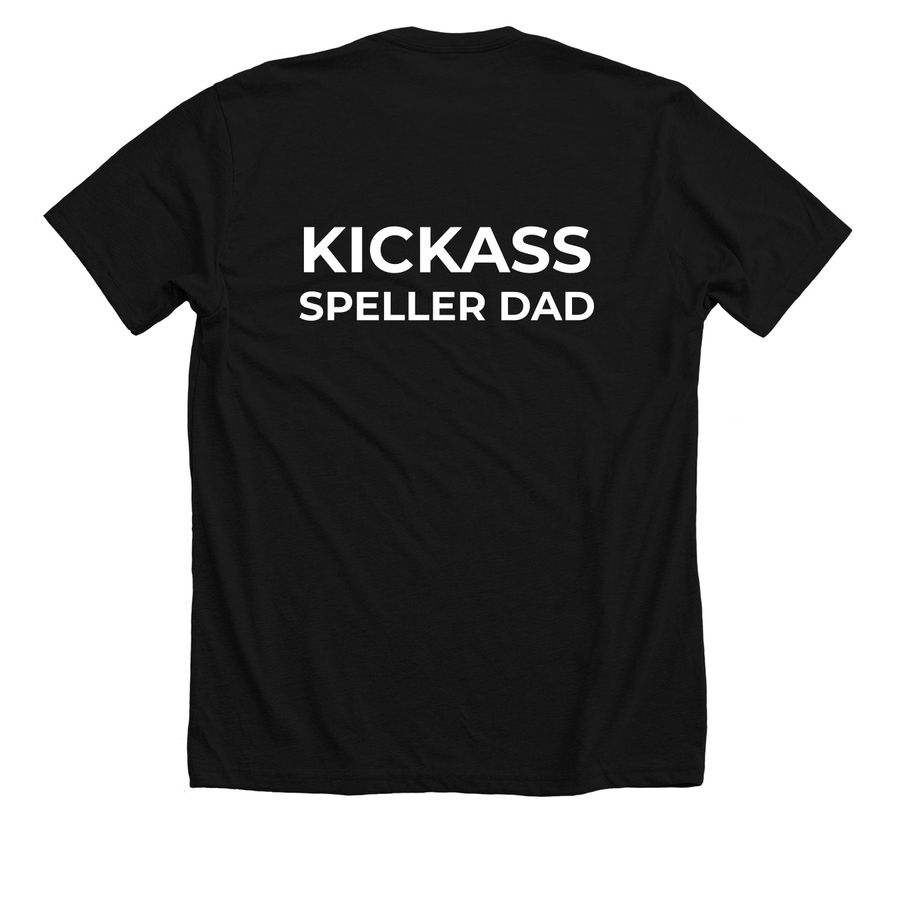 KICKASS Speller Dad T-Shirt, a Solid Black Blend Premium Unisex Tee