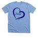 "Breathe" in Heart Design Shirt, a Heather Carolina Blue Premium Unisex Tee
