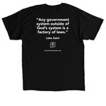 The law of the Lord is perfect., a Black Classic Unisex Tee (back-view)