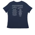 Region One Love, a Navy Women's Relaxed V-Neck Tee (back-view)