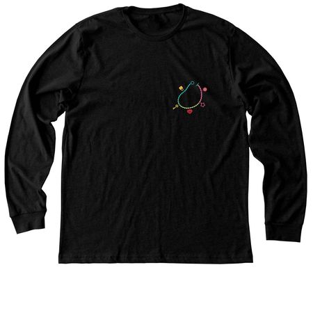 Cozy Tribe, a Black Heather Premium Long Sleeve Tee (back-view)