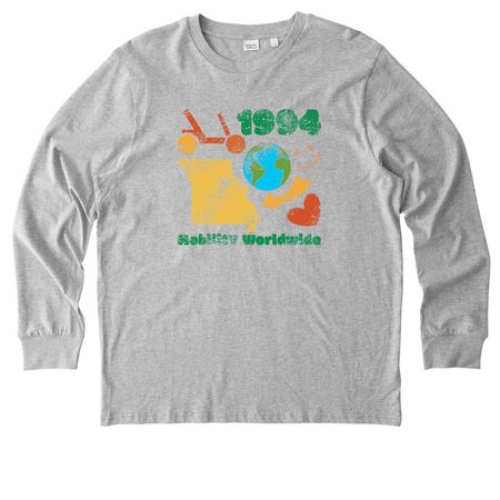 1994 Throwback Vintage, a Heather Grey Stanley/Stella Unisex Creator 2.0 Long Sleeve Tee