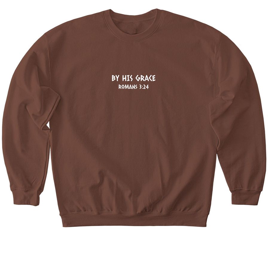 Romans 3:24, a Cocoa Softstyle Crewneck Sweatshirt