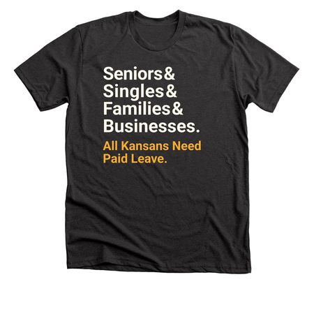 Paid Leave Premium Tee, a Dark Grey Heather Premium Unisex Tee