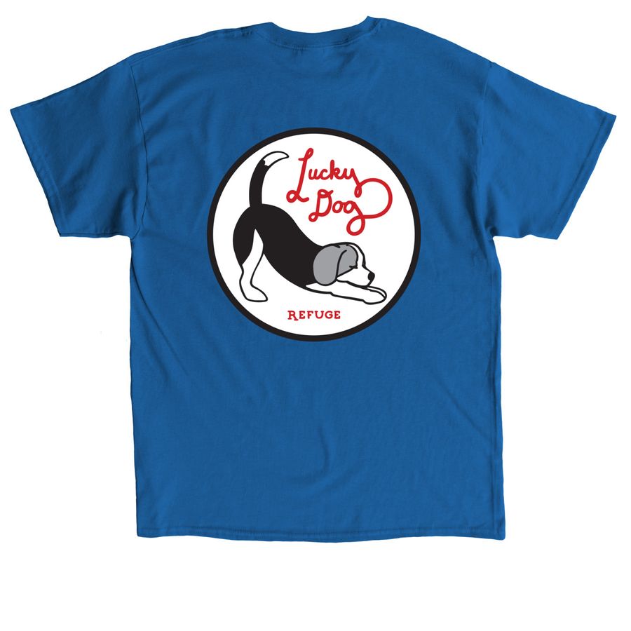 Lucky Logo, a Royal Classic Unisex Tee (back-view)