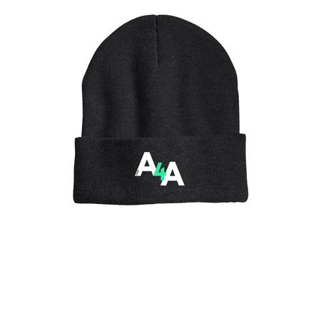 Athletes for Accessibility Hats, a Heather Charcoal Printed Cuffed Beanie