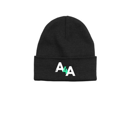 Athletes for Accessibility Hats, a Black Printed Base Camp Beanie