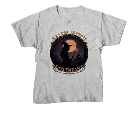 Salem Witch Descendant, a Sport Grey Youth Unisex Tee