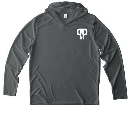 Pump's Precision Rifle Training, a Dark Smoke Grey UV Performance Long Sleeve Hoodie