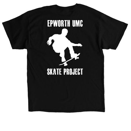 Epworth UMC Skate Project Gear Black, a Black Classic Unisex Tee