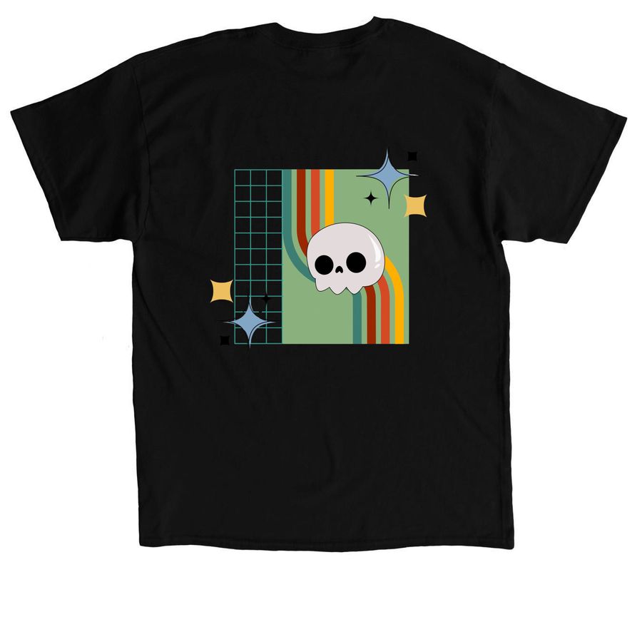 Retro Radiology, a Black Classic Unisex Tee (back-view)