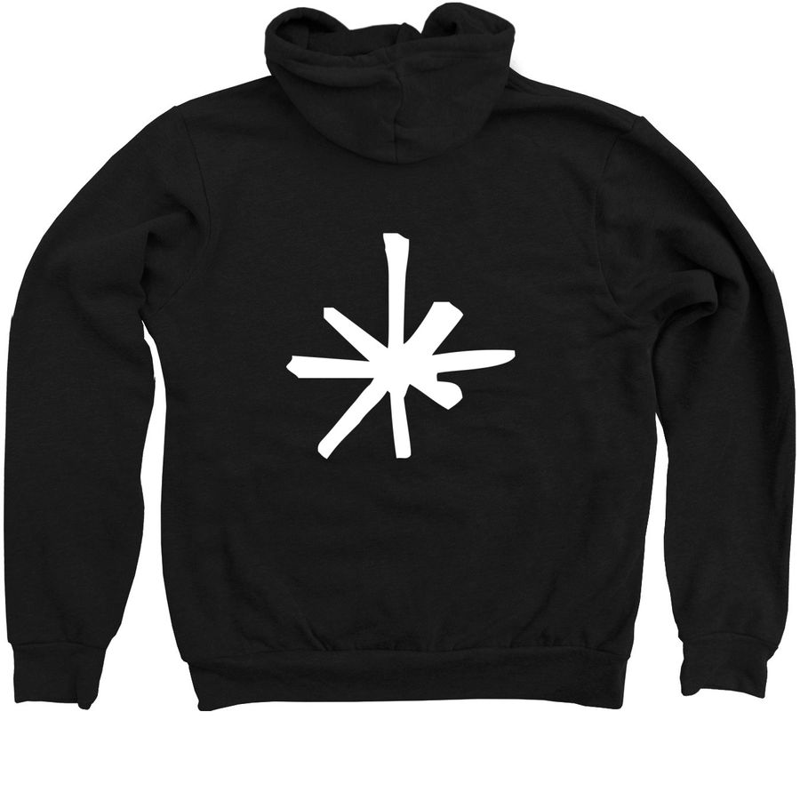This is a story..., a Black Zip Up Hoodie (back-view)