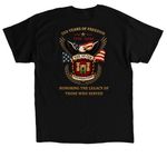 250th Anniversary of Freedom Limited Edition, a Black Classic Unisex Tee (back-view)