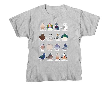 Pigeons and doves, a Sport Grey Youth Unisex Tee