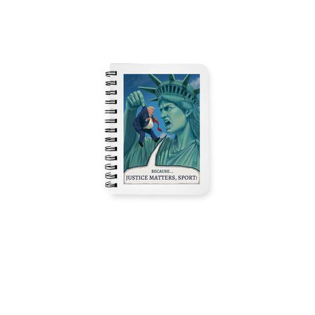 JUSTICE MATTERS, SPORT-notebooks, a White Spiral Notebook