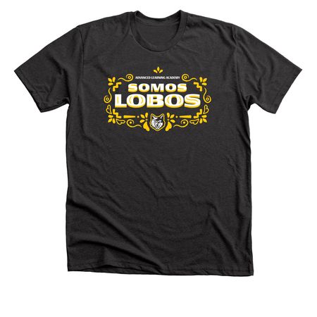 SOMOS LOBOS - amarillo, a Dark Grey Heather Premium Unisex Tee