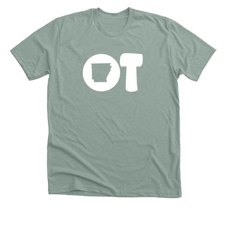 Arkansas OT Strong, a Heather Sage Premium Unisex Tee