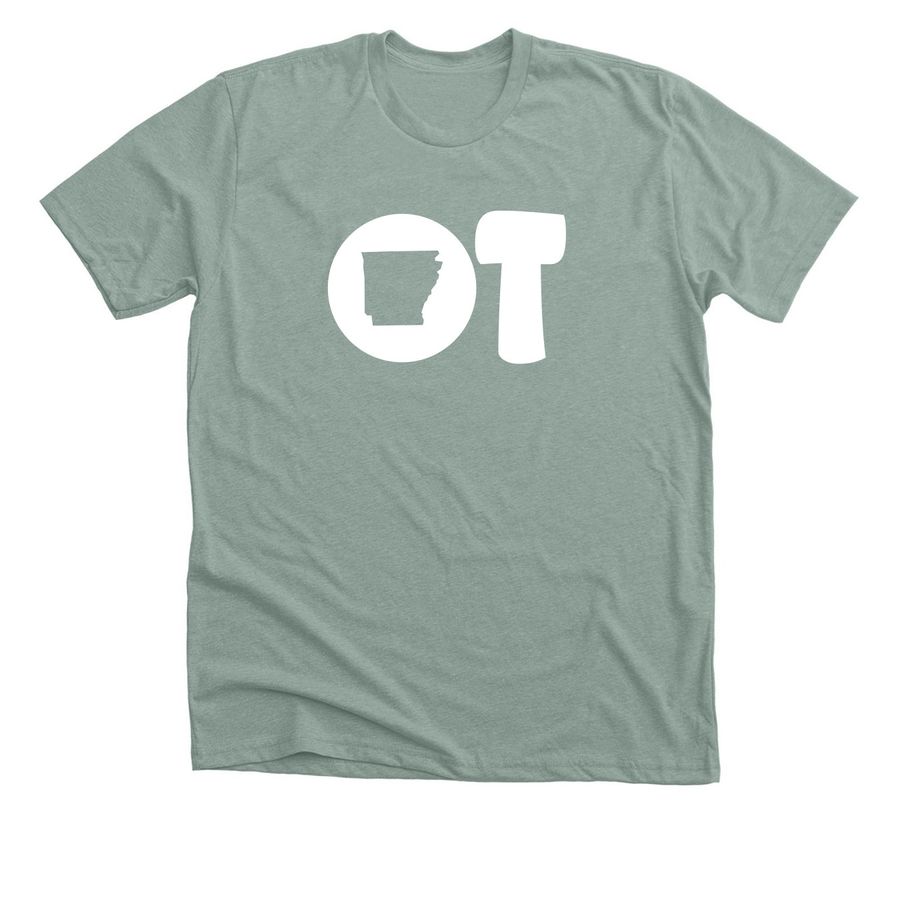 Arkansas OT Strong, a Heather Sage Premium Unisex Tee