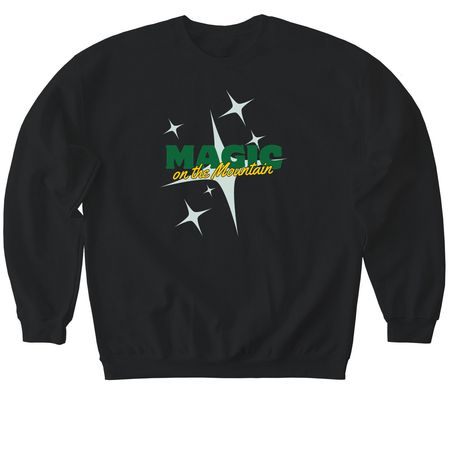Magic on the Mountain, a Black Softstyle Crewneck Sweatshirt