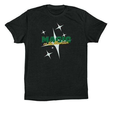 Magic on the Mountain, a Vintage Black Premium Cotton Tee