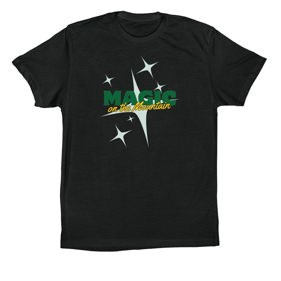 Magic on the Mountain, a Vintage Black Premium Cotton Tee
