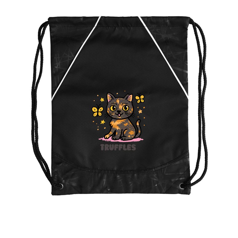 Drawstring Bags by @trufflesthetortie, a Black Rival Cinch Pack