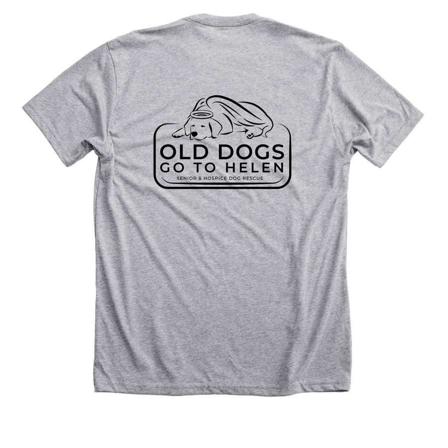 Broken Puppy Club!, a Athletic Heather Premium Unisex Tee (back-view)