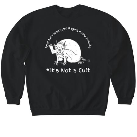 It's Not a Cult, a Black Softstyle Crewneck Sweatshirt
