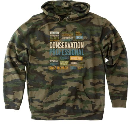 The Conservation Professional, a Forest Camo Heavyweight Camo Pullover Hoodie