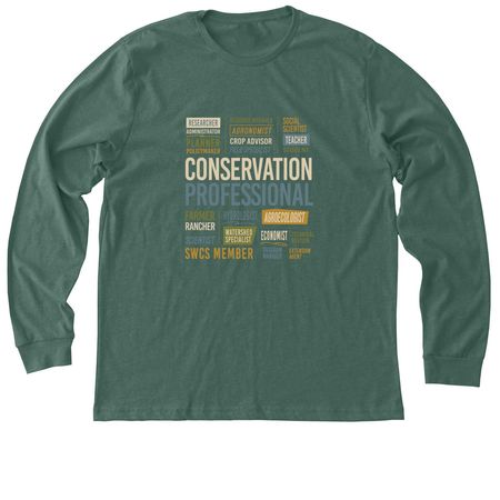 The Conservation Professional, a Heather Forest Premium Long Sleeve Tee