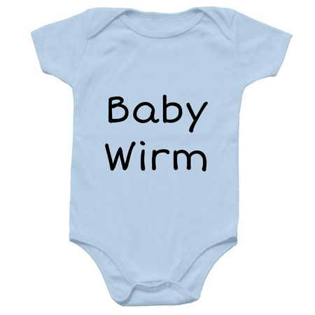 Baby Wirm Onesie, a Light Blue Infant Onesie