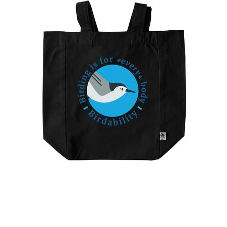 Birdability Totes, a Black Recycled Cotton Tote Bag