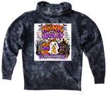 Halloween Tops, a Black Youth Tie Dye Pullover Hoodie (back-view)