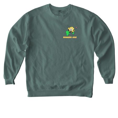 Runners High, a Blue Spruce Comfort Colors Crewneck Sweatshirt