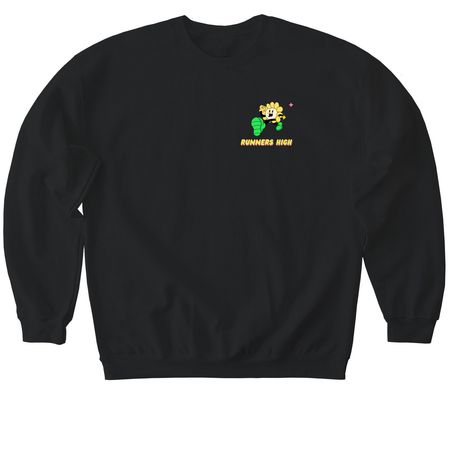 Runners High, a Black Softstyle Crewneck Sweatshirt