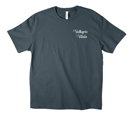 VALKYRIE STAPLE 01, a Vintage Navy Unisex Heavyweight Tee (back-view)