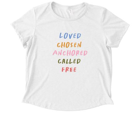 Loved Chosen Anchored, a Fairly White Allmade Eco Triblend Women?s Scoop Neck Tee