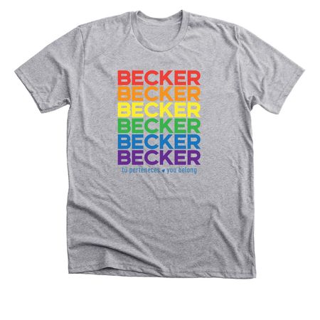 Becker Rainbow, a Athletic Heather Premium Unisex Tee