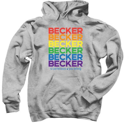 Becker Rainbow, a Sport Grey Pullover Hoodie