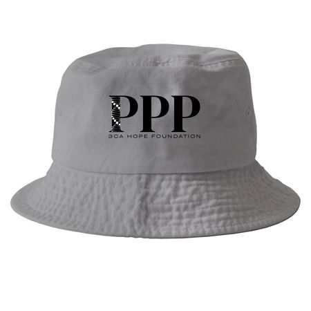 PPP3CA Hope Foundation Logo Hat, a Grey Printed Bucket Hat