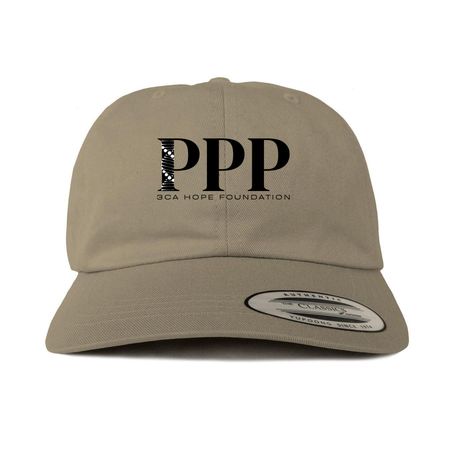 PPP3CA Hope Foundation Logo Hat, a Khaki Printed Classic Baseball Cap