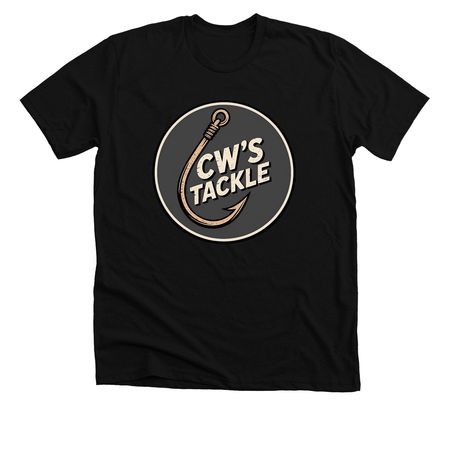 CW TACKLE, a Solid Black Blend Premium Unisex Tee