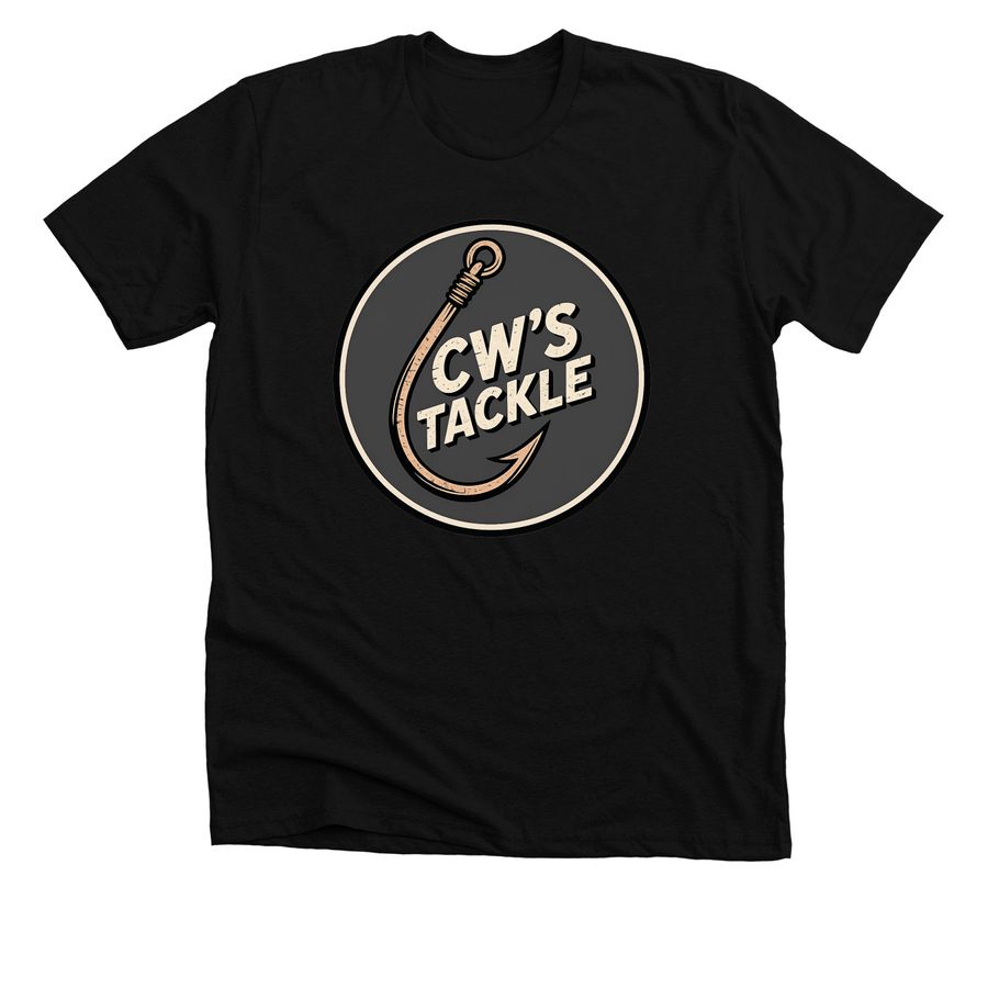 CW TACKLE, a Solid Black Blend Premium Unisex Tee