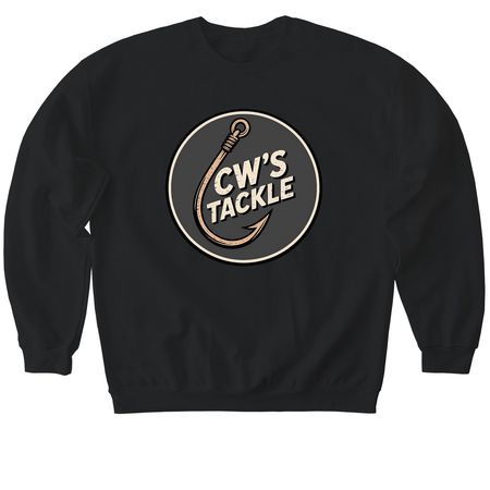 CW TACKLE, a Black Softstyle Crewneck Sweatshirt