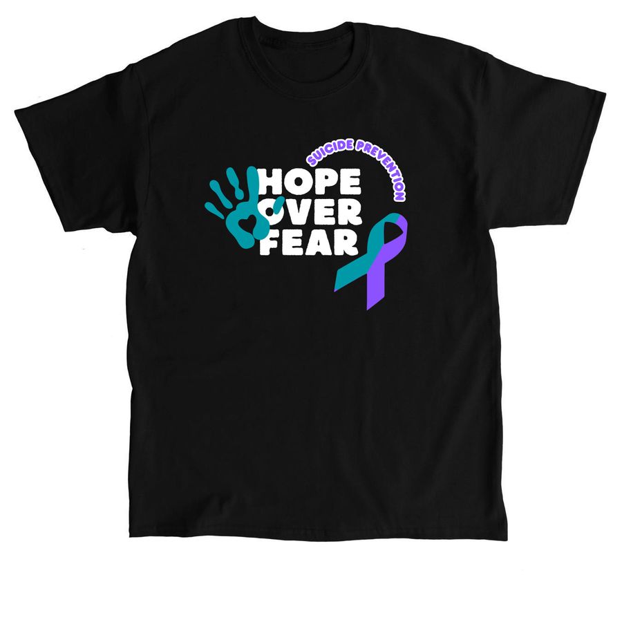 HOPE OVER FEAR, a Black Classic Unisex Tee