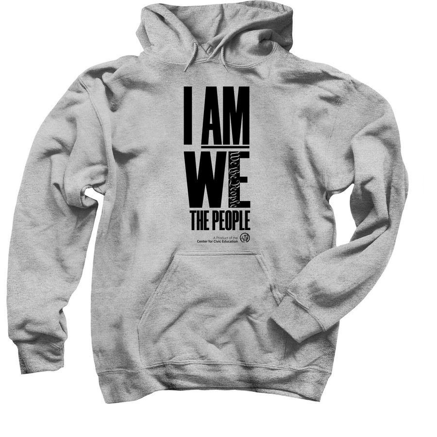 I Am We the People Pullover Hoodie (Light), a Sport Grey Pullover Hoodie