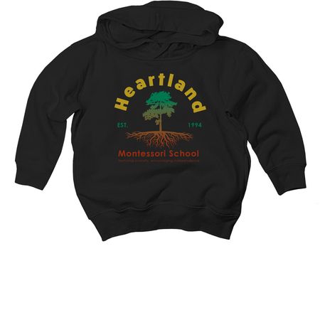 Heartland Montessori School, a Black Toddler Pullover Hoodie