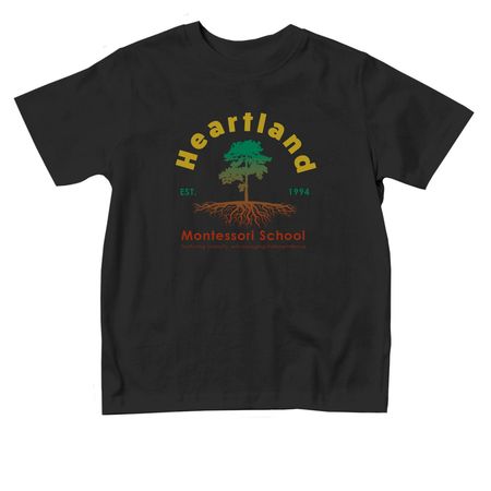 Heartland Montessori School, a Black Toddler Tee