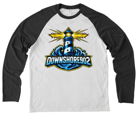 Shoresy shirts and hoodies!&nbsp;, a Space Black/ Bright White Allmade Eco Triblend Colorblock Raglan Long Sleeve Tee