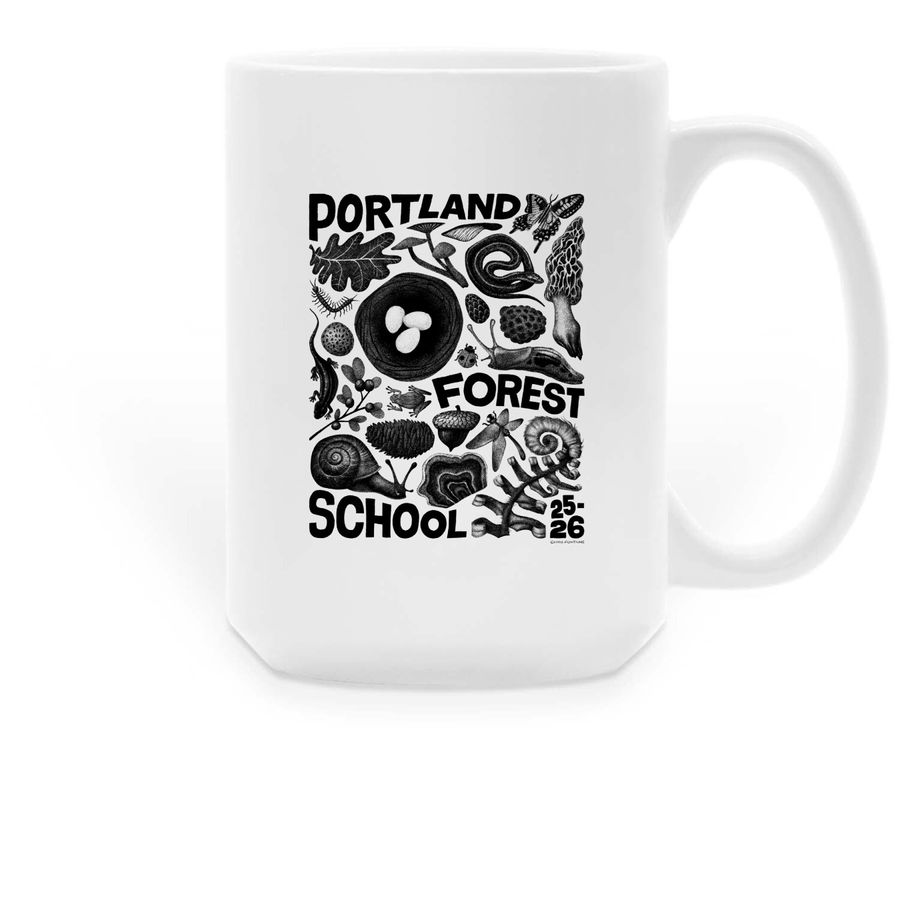 Portland Forest School 25-26, a White Large Coffee Mug